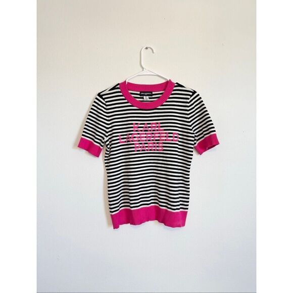 Karl Lagerfeld Tops - Karl Lagerfeld Paris Striped Logo Top